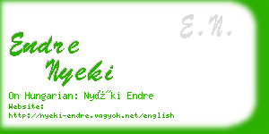 endre nyeki business card